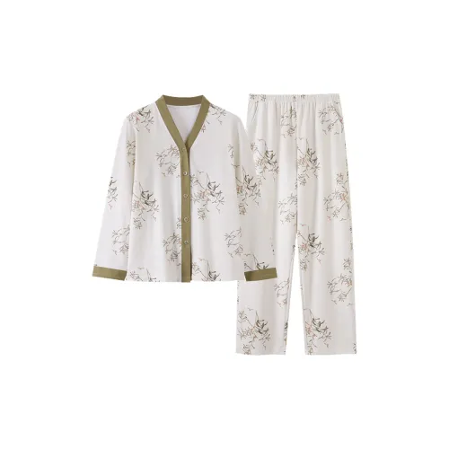 FENTENGCARE Белый Женский Пижамный Комплект