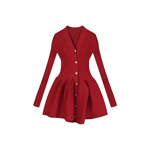 CDAYU Длинное платье с длинными рукавами женское