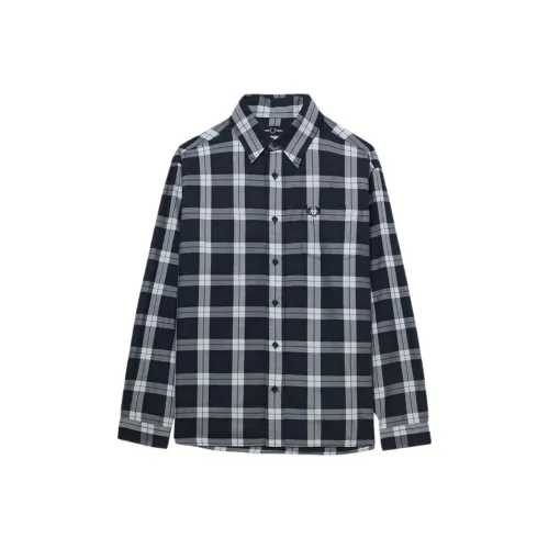 FRED PERRY Морской синий NYE Мужские рубашки