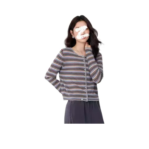 LANGQING Полосы Giveaway Бренд Наклеенный Женский Трикотаж