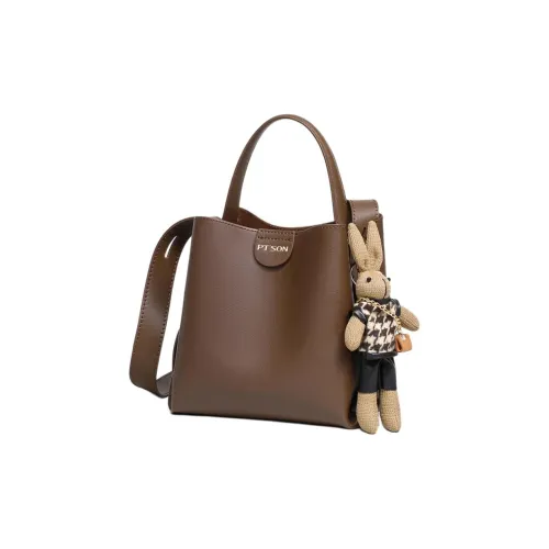PT'SON Коровья кожа Сумка Обычный Женский Кофейный чайный коричневый Белый