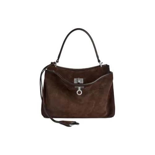 Balenciaga Rodeo Коровья кожа Сумка Мини Женские Светлый Эспрессо