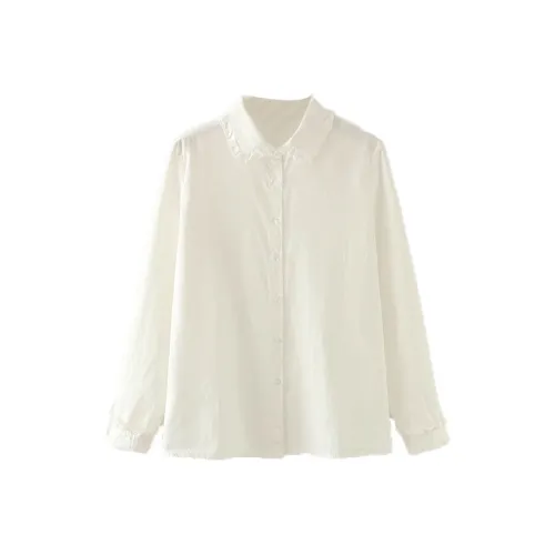 ZIMO Хлопок лен смесь длинный рукав рубашка женский