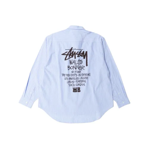 Stussy Wales Bonner Co Бренд FW25 POPLIN SHIRT Unisex