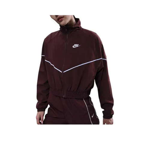 Nike Sportswear Куртка Женская Бордовый Красный Дальний Небесный Лазурь Холст
