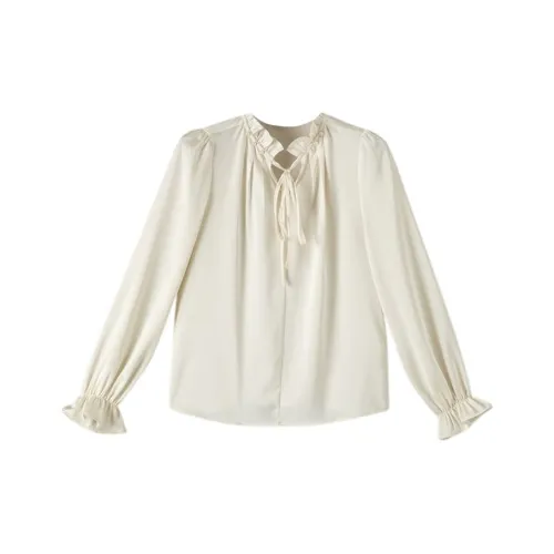 Late White Бежево-абрикосовые Женские Рубашки