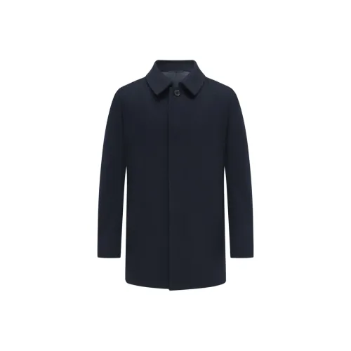 EMZ Темно-синий мужской пальто
