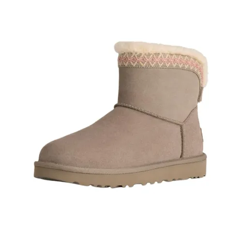 UGG Classic Novelty Термостойкие Короткие Снежные Ботинки Женские Серые