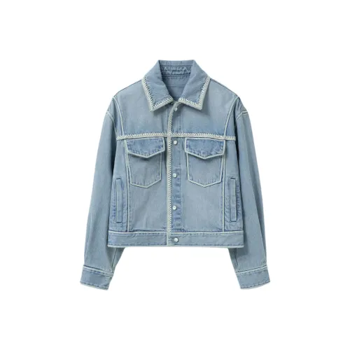 WOOYOUNGMI Crochet Denim Куртка Denim Куртка Женская