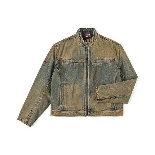 Lee Темно-синий Мужской Джинсовые куртки