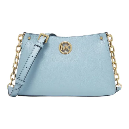 MICHAEL KORS Allison Искусственная кожа Полумесяц Сумка Седло Сумка Сумка через плечо Женская Светло-синяя