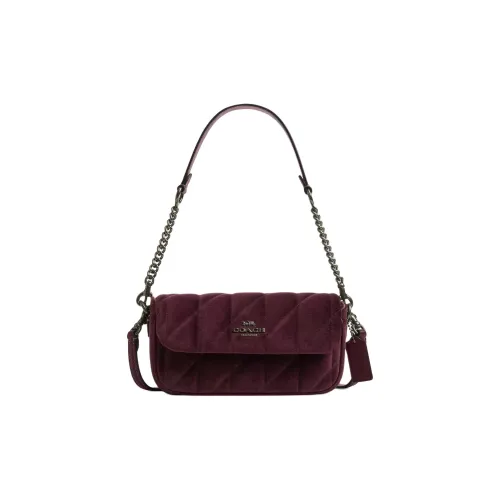 COACH Hailey Кожа Сумка через плечо Сумка на плечо Мини Женская Бордовая