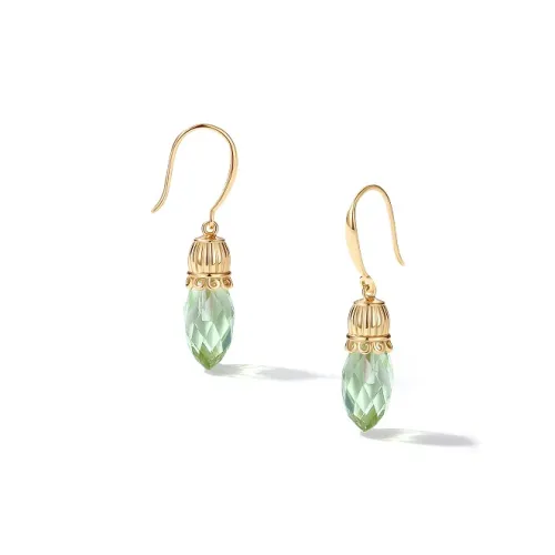 Серьги-кольца Retro Chic с покрытием из 18-каратного золота латунь цветной глазури и орехового дерева женские