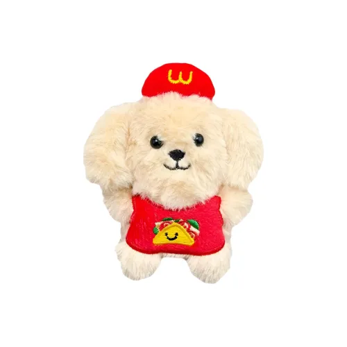 ROUERXIONG Креативный Dining Щенок Украшение Плюшевый Брелок 12 см Рекомендуемая высота