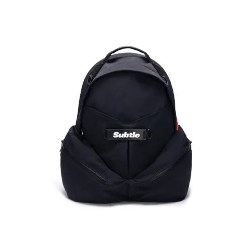 Тонкий тканевый рюкзак унисекс черного цвета