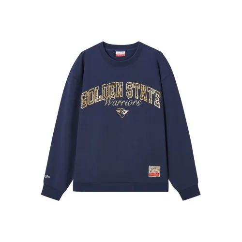 MITCHELL NESS x NBA Golden State Warriors SS25 Lifestyle Sweatshirt Унисекс Темно-синий