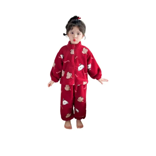 Rindu Комплект домашней одежды Осенний Красный для детей