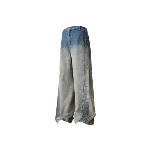 LUYUSHANYU Blue Unisex Jeans LUYUSHANYU Синий Унисекс Джинсы