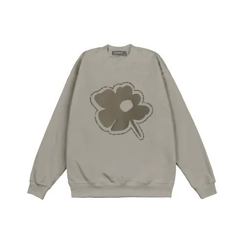 UMBNESS Дымчатый кофейный цвет Унисекс Свитшоты