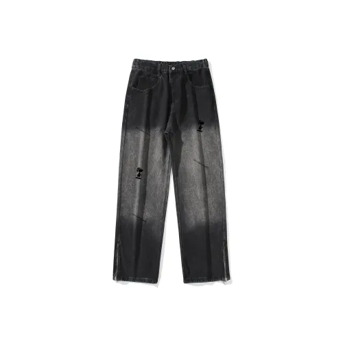 SNOOPY Черный Унисекс Джинсы