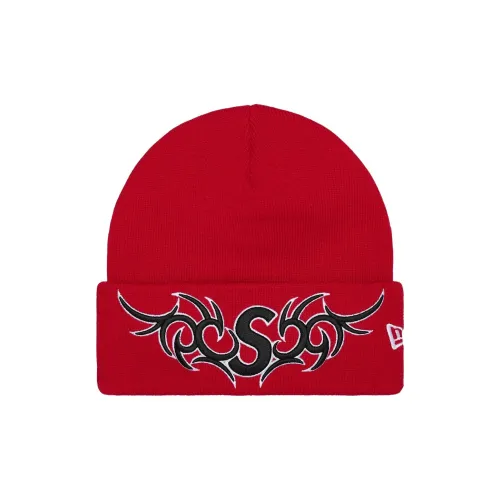 Supreme x New Era Акриловые шапки-бини унисекс красный морской синий серый зеленый черный