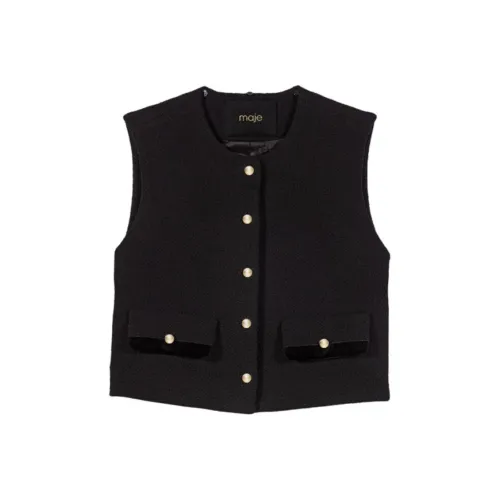 Maje Черные Женские Жилеты