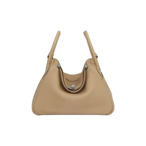 HERMES Lindy Логотип Этикетка Сумка Женская S2 Тренчкот Бежевый