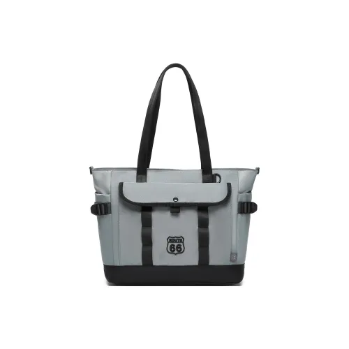 66ROUTE 66 Нейлоновая сумка-тоут сумка через плечо унисекс серый экрю