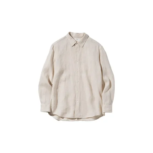 UNIQLO 31 Бежевые Унисекс Рубашки