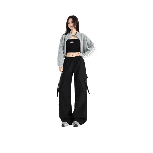 VFVK Черные Женские Карго Брюки