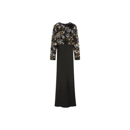 MaxMara Studio Длинное платье с длинными рукавами женское