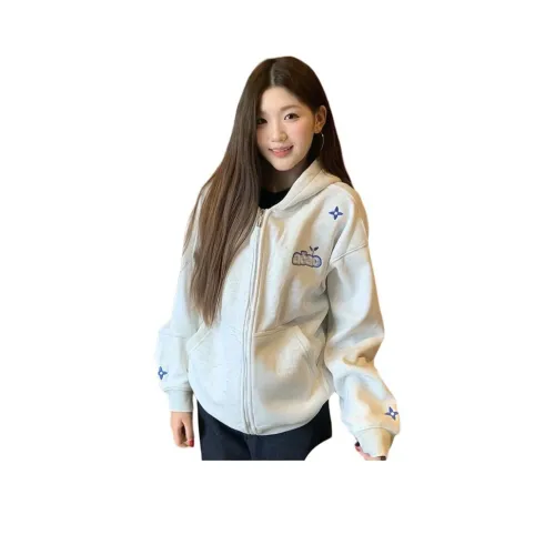 YICHEN Белый Серый Женский Свитшот