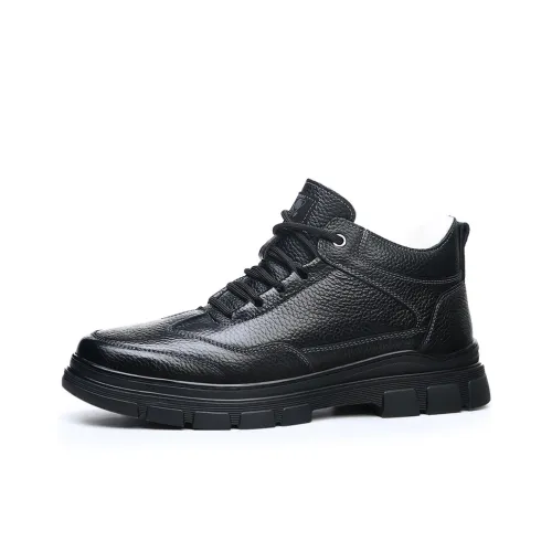 SHUPATE Термический Износостойкий Водонепроницаемый Противоскользящий Короткий Снегоботинки Мужской Черный