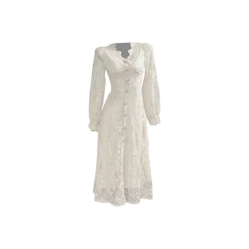 FLIM Длинное платье с длинными рукавами женское