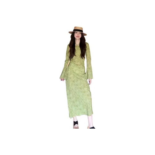 BONAS Длинное платье с длинными рукавами женское