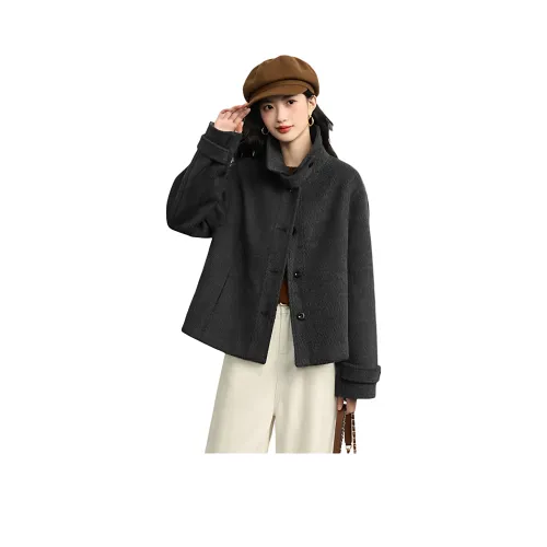 ZUOSAISI Звездный серый Женское короткое пальто