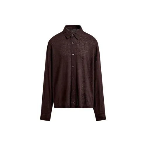 ZARA Темно-бордовые мужские рубашки