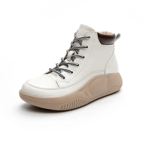 SENJIALUO Высота Увеличивающая Устойчивая к Износу Дышащая Высокий Топ Повседневная Обувь Женская