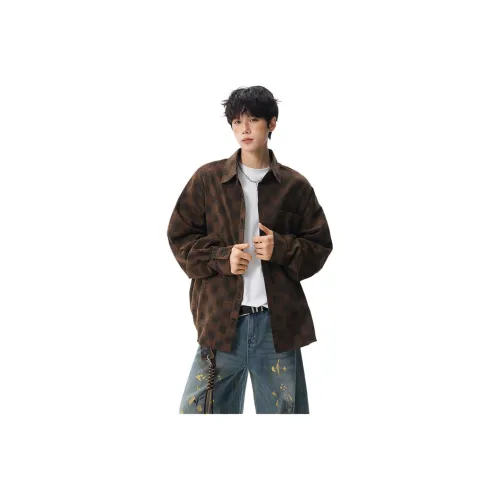 TUOFEI Кофейный Унисекс Рубашки