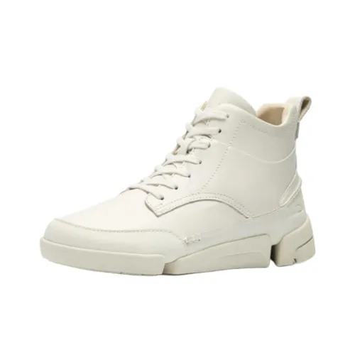 Clarks Trigenic2 Топ Высокие Кеды Повседневная Обувь Женская Белая