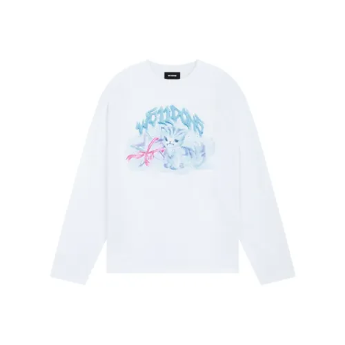 WE11DONE Длинный рукав Т-рубашка Унисекс Белый
