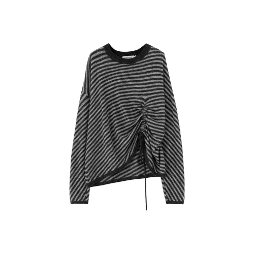 SOON FLOWER Темно-серый Полосы Женские Трикотаж