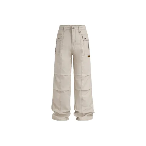 HIPANDA Бежевый Абрикос Унисекс Карго Брюки