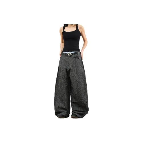 PISYPOX Black Unisex Casual Pants PISYPOX Черные Унисекс Повседневные Штаны