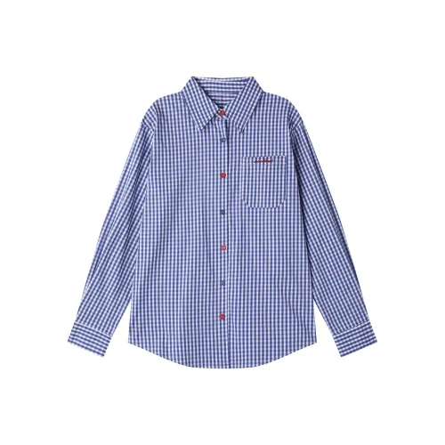 Coolhut Женские рубашки в синем клетчатом узоре