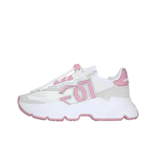 Dolce Gabbana Daymaster Low Топ Повседневная обувь Женская Белая Розовая