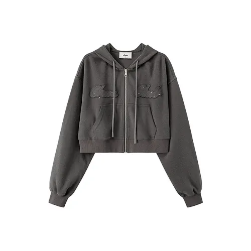 CHUU Carbon Gray Женское короткое пальто