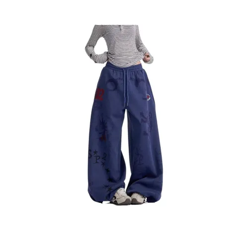 OKPI Blue Unisex Casual Pants OKPI Синий Унисекс Повседневные Брюки