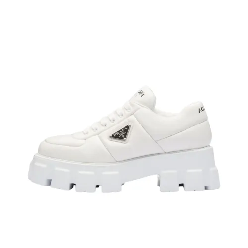 PRADA Низкая платформа Обувь Женская Белая