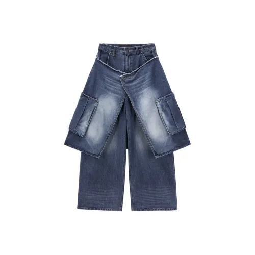 TREEMINGBIRD Отделение Обхват Юбка Деним Брюки карго Джинсы Женские